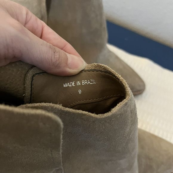 DOLCE VITA Women's Mushroom Suede Spade Pointed Toe Heeled Ankle Boot SZ 9 - Picture 7 of 9